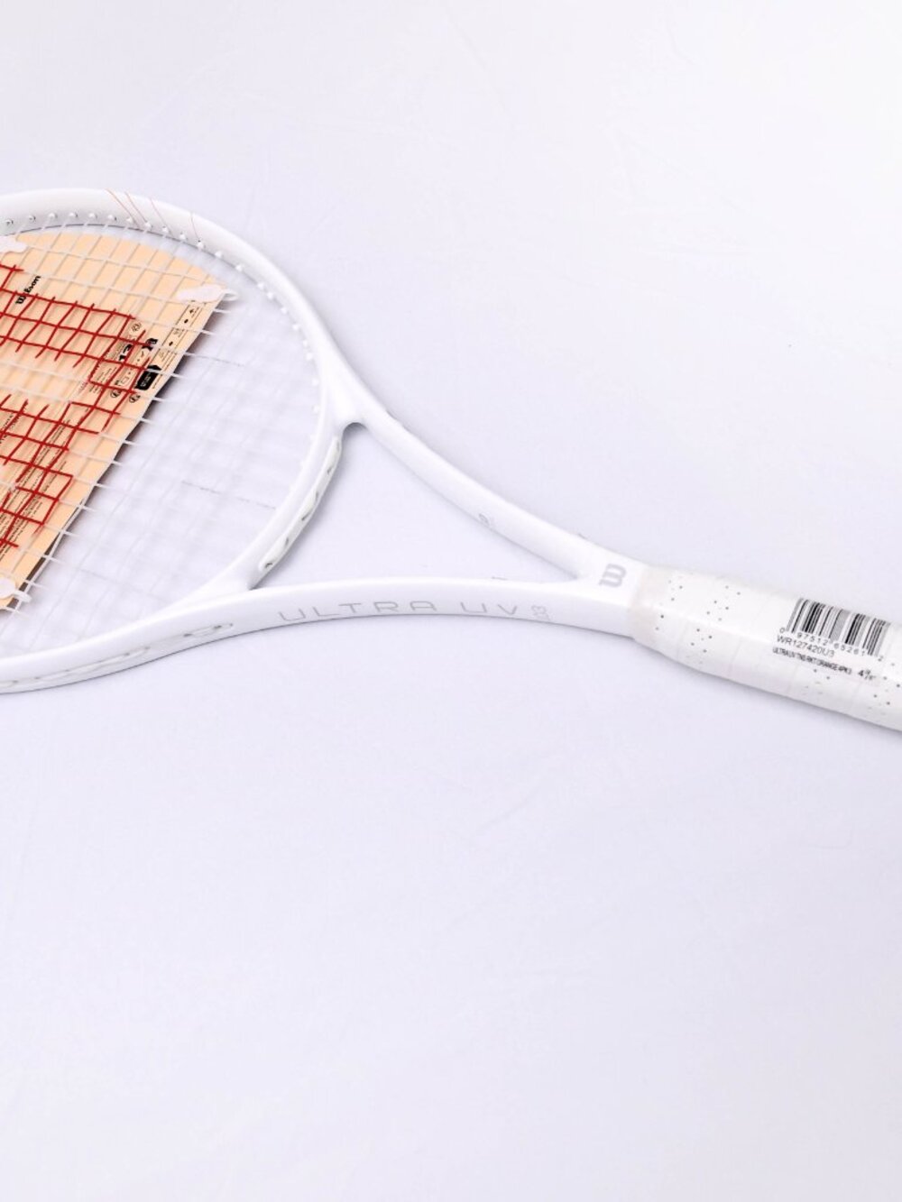 WILSON ULTRA UV RACQUET - GRAPHITE TRADITIONAL FRAME 4-3/8" GRIP 103 HEAD WHITE - Picture 7 of 7